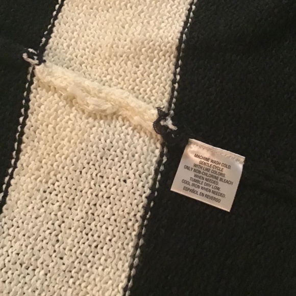 Style &Co long black and off white cardigan - Picture 5 of 7